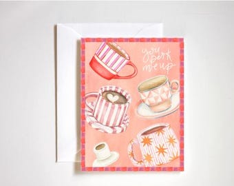 You Perk Me Up Coffee Lover Card | Valentine's Day Card