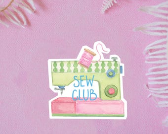 Sew club grandma hobby sticker