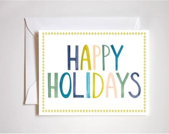 Happy Holidays Card / Christmas Card / New Years Card / Hanukkah Card / Stationery