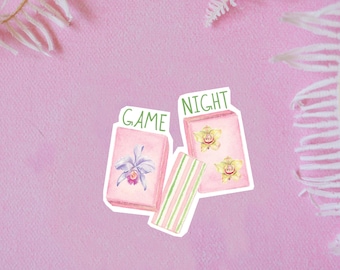 Mahjong game night sticker