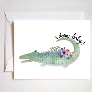 Bienvenue Baby Animal Card / Nouveau-né / Félicitations Bébé