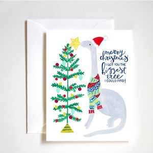 Merry Christmas Card / Christmas Tree Card / Dinosaur Card / Holiday Card / Kaart voor kleine jongen / Vakantie cadeau voor kleine jongen