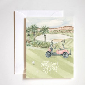 Cartão do Dia dos Pais, melhor pai por par, pai golfe, presente de golfe do Dia dos Pais, cartão engraçado do Dia dos Pais, melhor pai de todos os tempos