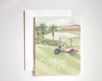 Father's Day card, best dad by par, dad golf, Father's Day golf gift, Father's Day card funny, best dad ever