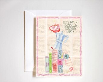 Book Club Birthday Card | Blank Card