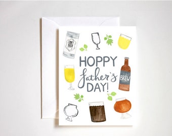 fathers day beer card, happy fathers day card, card for dad, pun cards, funny card for dad, craft beer card, fathers day craft beer