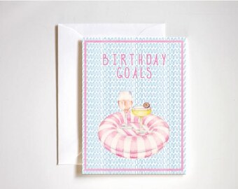 Birthday Goals card | Summer birthday