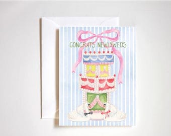 Congrats Newlyweds Card | Blank Wedding Card