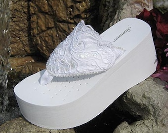 Bridal Platform Flip Flops Sweet Dreams