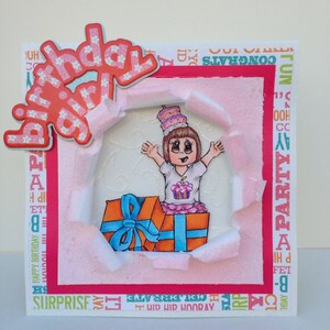 Surprise Girl Rubber Stamp image 4