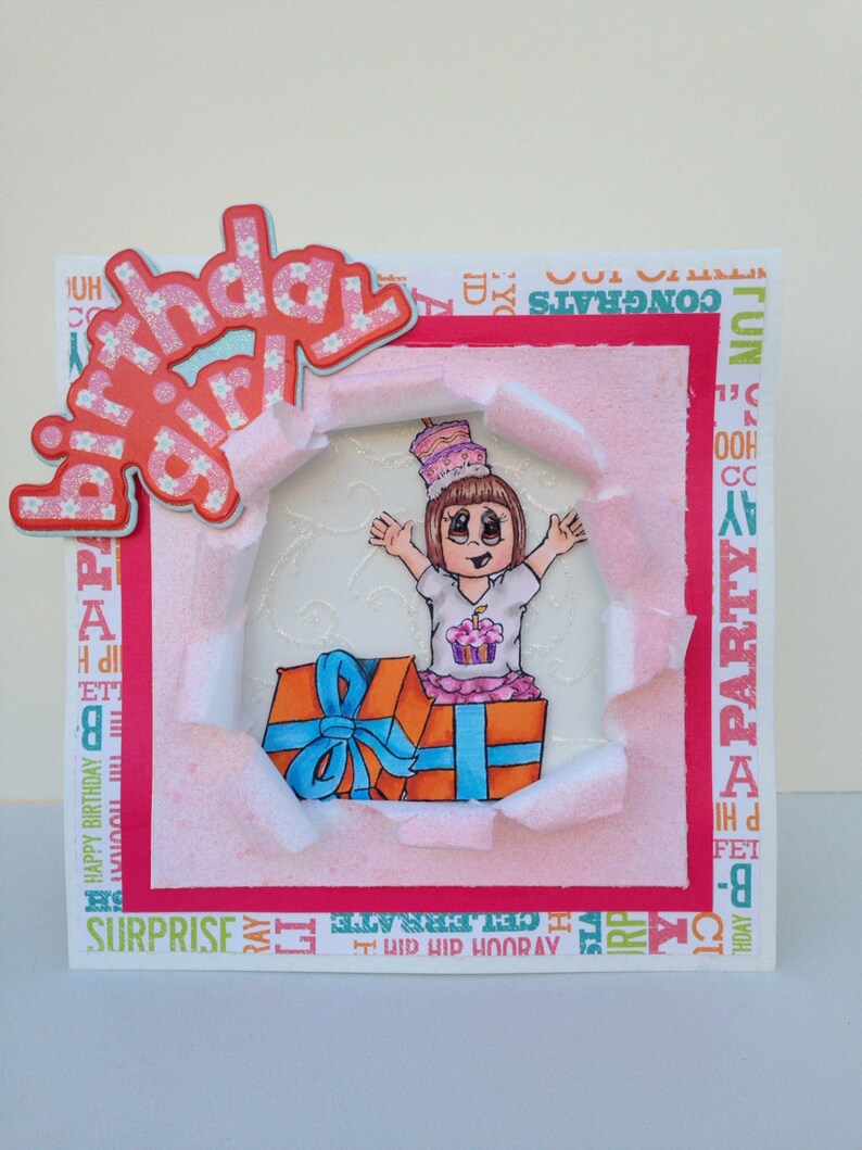 Surprise Girl Rubber Stamp image 4