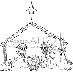 Nativity Rubber Stamp image 1