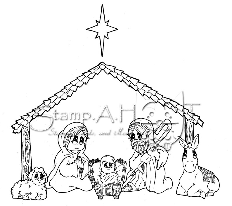 Nativity Rubber Stamp image 1