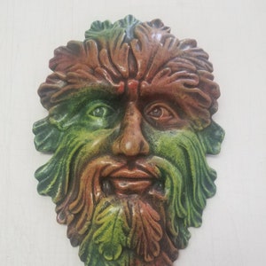 Green Man Wall Plaque Leaf Man