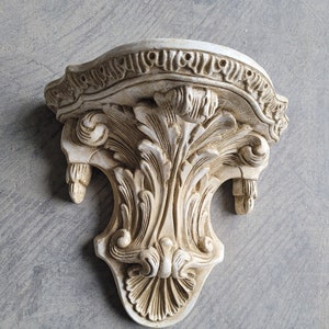 Acanthus leaf Tassel Wall Corbel Sconce Bracket Vintage # 22046