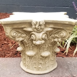 Corinthian Greek Roman Column Art Table Top Pedestal Riser Sculpture