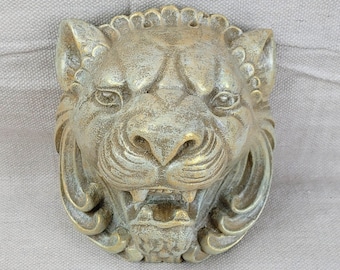 Medieval Lion Relief Wall Plaque Antique Reproduction - Plaster