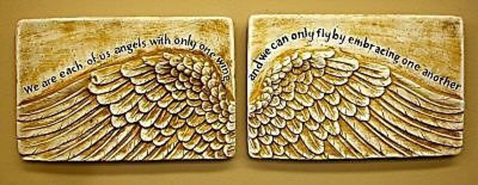 Angel Wings Art Wall Sculpture Plaque Home Decor Etsy
