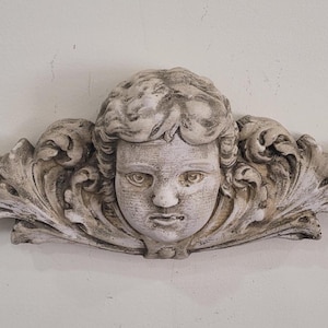 18&quot; Vintage Eros Cupid Wall Sculpture Frieze Cherub sconce Angel Home Décor