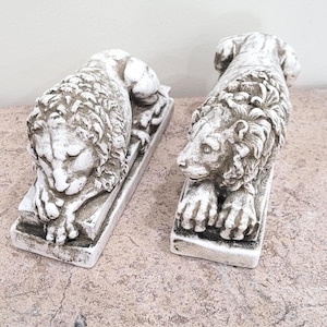 Antonio Canova Lions from the Vatican Sleeping Lions Bookends PAIR