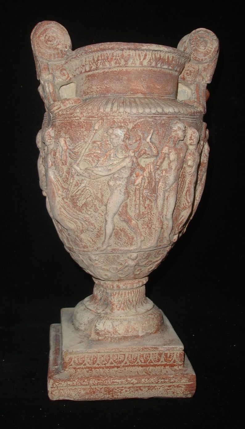 Greek Figurine Urn Vase Antique Reproduction Etsy