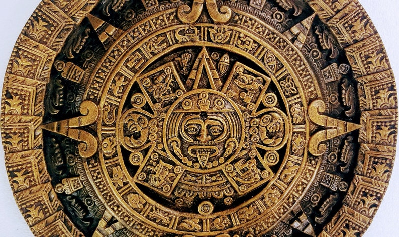 18 Aztec Calendar Wall Sculpture Plaque image 4