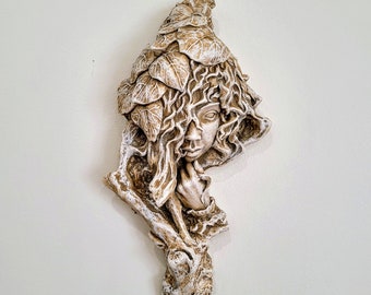 Dryad Fairy Nymph Druid Pixie Nature Tree Woman Wall Sculpture