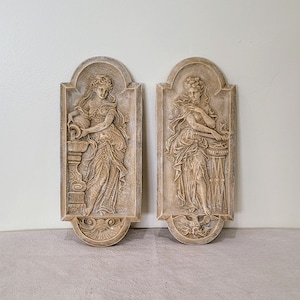 16&quot; Danaides Argos Fire and Water Victorian Wall Home Decor Pair Cameo 23006