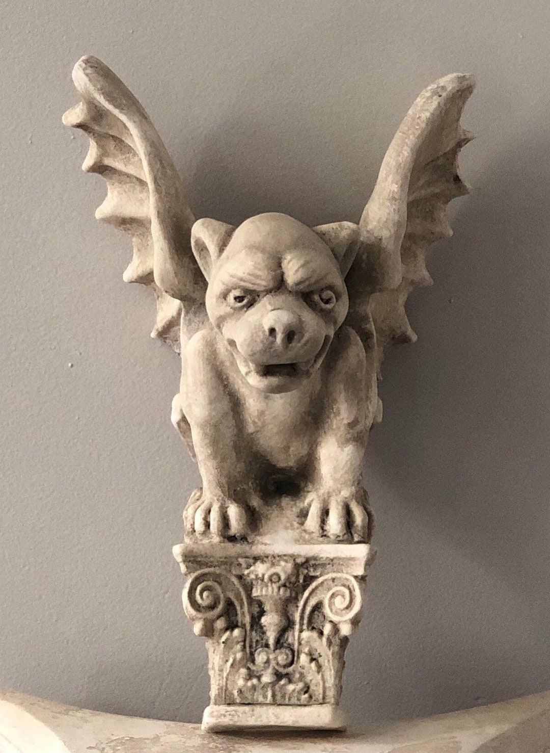 Winged Dog Gargoyle Mythical Wall Plaque - Etsy
