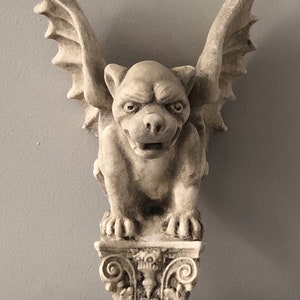 Winged Dog Gargoyle Mythical Wall Plaque