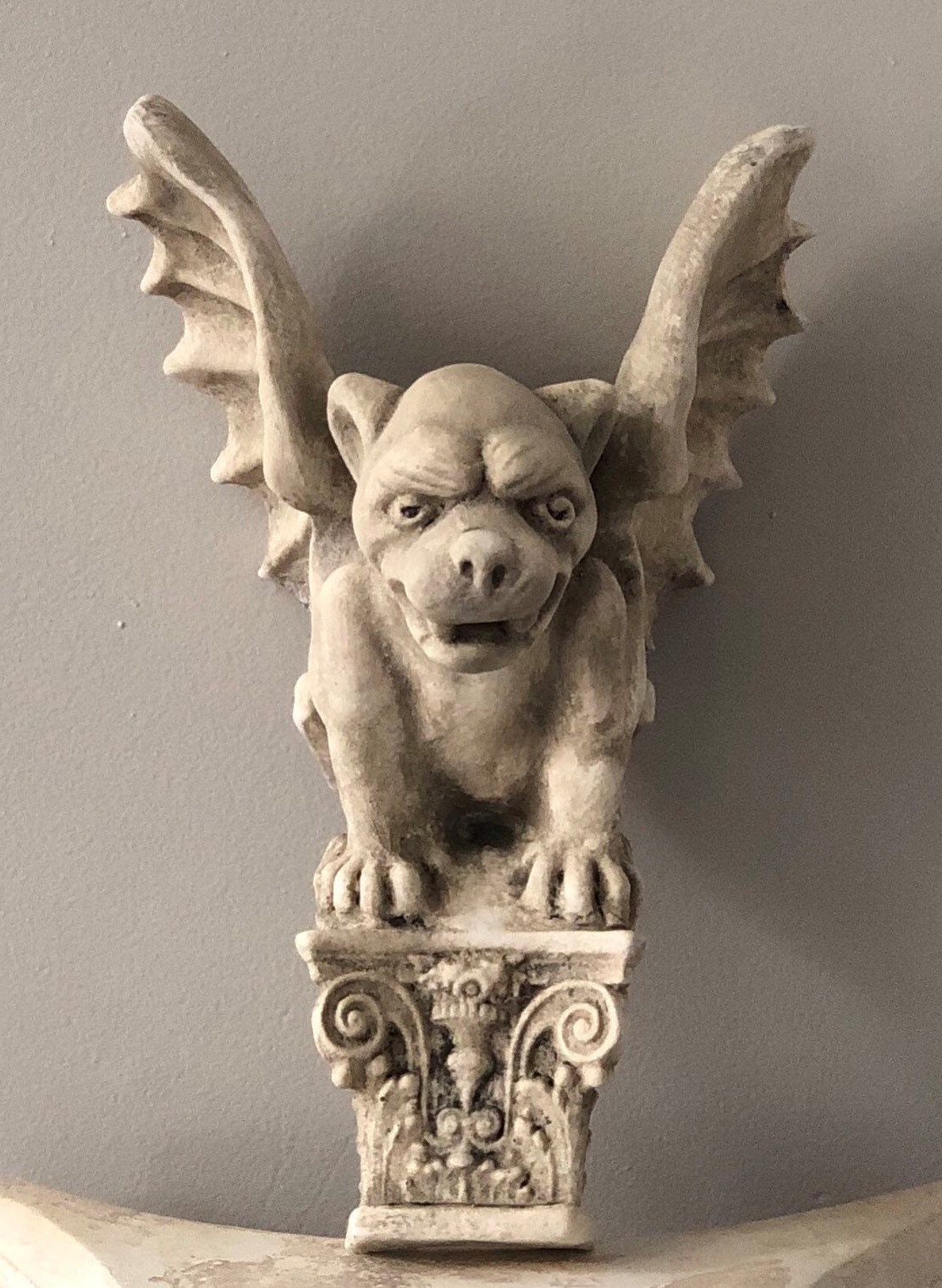Winged Dog Gargoyle Mythical Wall Plaque - Etsy