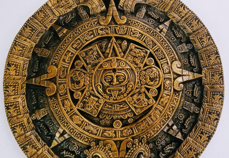 18 Aztec Calendar Wall Sculpture Plaque image 3