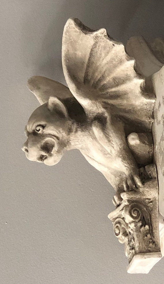 Winged Dog Gargoyle Mythical Wall Plaque - Etsy