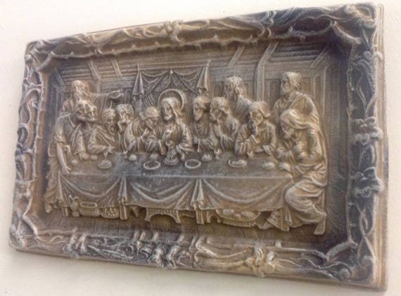 Gran 16 Ultima Cena De Michelangelo Escultura De Pared Etsy