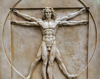 レオナルド・ダ・ヴィンチのウィトルウィウス的人体図の壁飾り - Etsy 日本