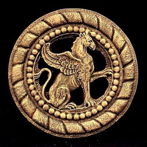 Rare Royal Griffin Gryphon Lion Eagle English Wall Plaque Decor Bronze Finish