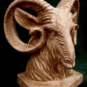 Vintage antique finished Ram Head with Horns Limited Edition