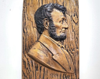 Restored Vintage Abraham Lincoln Wall Plaque