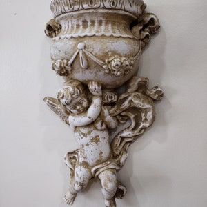 Vintage Rare Angel Cupid Cherub Wall Planter