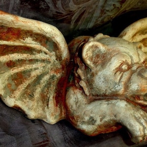 Mythical Chained Winged Gargoyle Wall Plaque Art