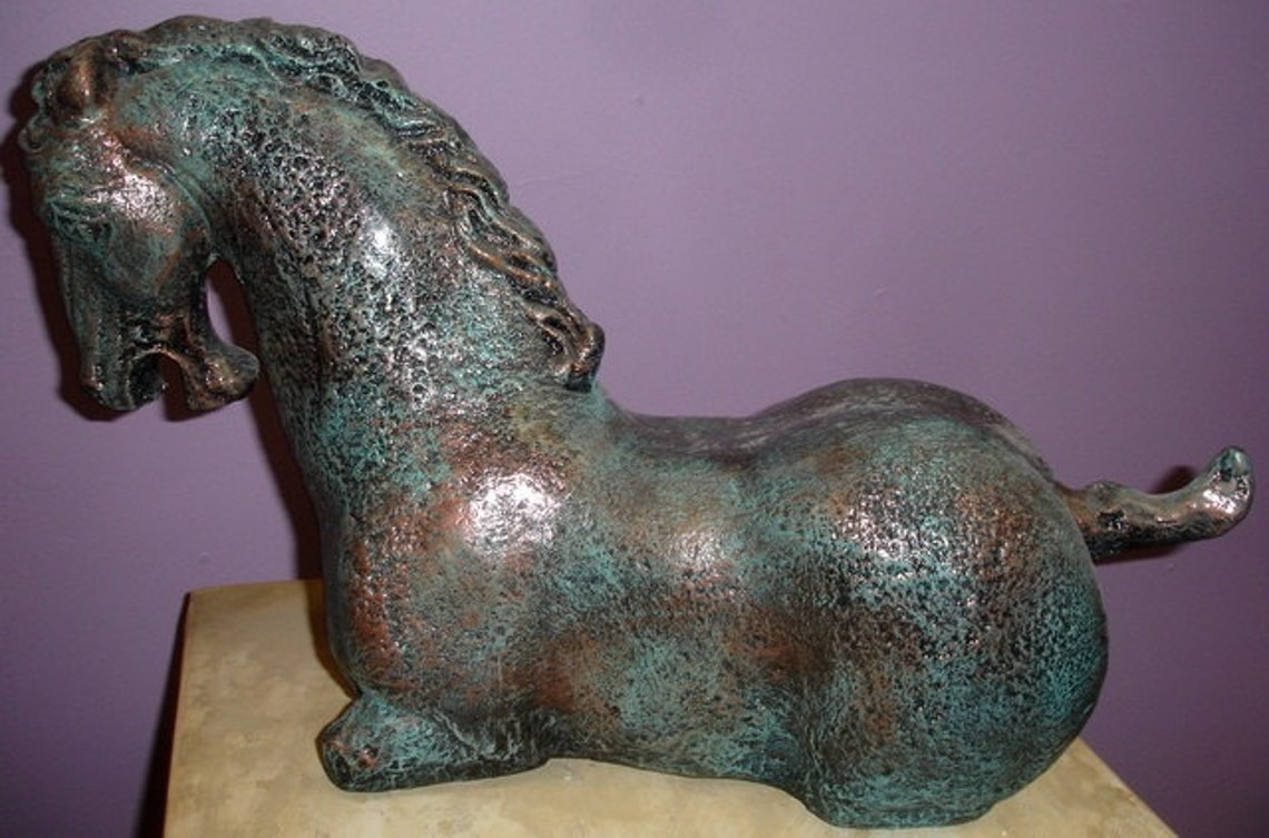 Large 20 Majestic Vintage Tang Horse Statue Animal Etsy