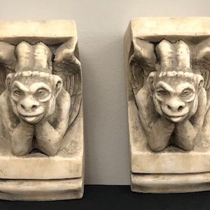 Pair of Notre Dame Spitting Gargoyle Corbel Brackets