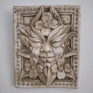 Leaf Man In Dogwood Mask Wall Plaque CLEARANCE