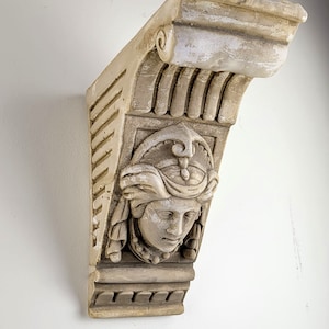 Vintage Victorian Style Face Wall Bracket Shelf