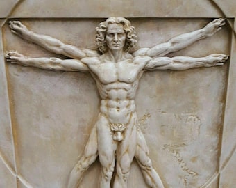 レオナルド・ダ・ヴィンチのウィトルウィウス的人体図の壁飾り - Etsy 日本