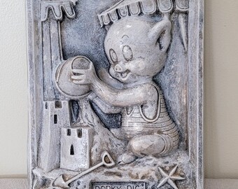 Warner Brothers Porky Pig Vintage Wall Plaque