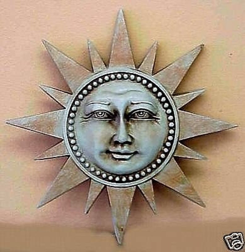 Celestial Spike Sun Sculpture Wall Plaque Home Decor Etsy