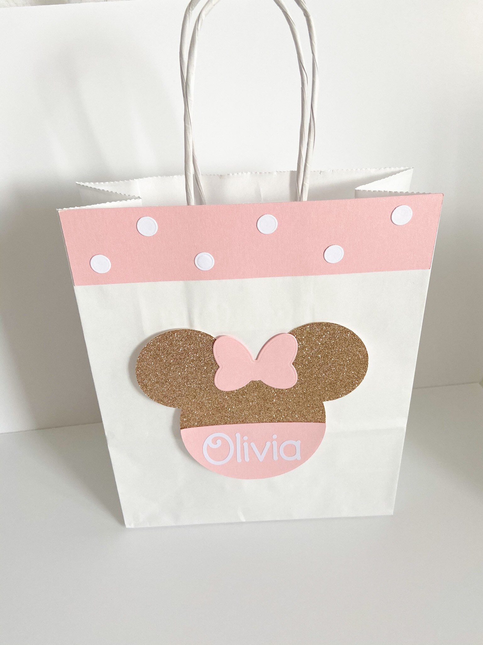 Minnie Mouse Gift Bag Minnie Mouse Party Bags Kids Party | Etsy