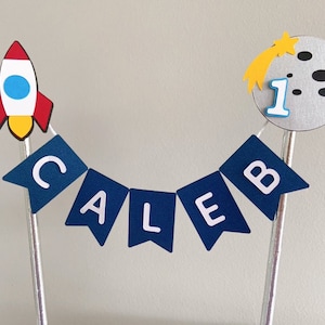 Rocket Cake Topper, Space Cake Topper, 1st Birthday Cake Topper, Space, Rocket, spaceship Theme party