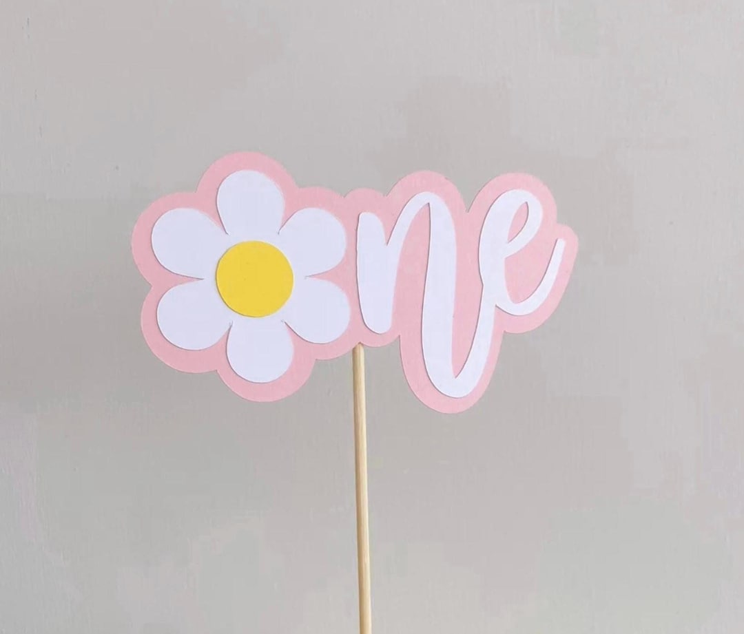 Daisy Cake Topper 1st Birthday Daisy Party Theme One Birthday Cake ...